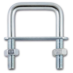[318240] 2 BRIDES FIXATION CARRE TUBE ACIER ZINGUE 6X31MM