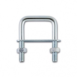 [318241] 2 BRIDES FIXATION CARRE TUBE ACIER ZINGUE 8X41MM
