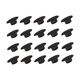 [318403] CACHE VIS 6 PANS NOIR - 17MM - 8PCS