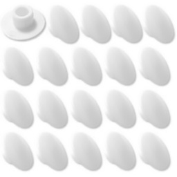 [318407] CACHE VIS 6 PANS BLANC - 17MM - 8PCS