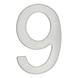 [318802] CHIFFRE INOX ADHESIF 9,5CM - 9