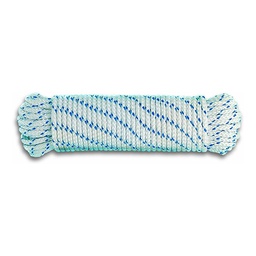 [319217] CORDE POLYPROPYLENE TRESSE BLANC/BLEU 360KG D6MM L10M