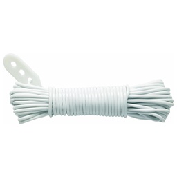 [324638] CORDE LINGE POLYPROPYLENE BLANC + TENDEUR D2.6MM L20M