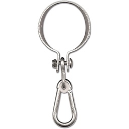 [319423] CROCHET BALANCOIRE + MOUSQUETON ACIER ZINGUE D10CM
