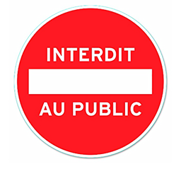 [319572] DISQUE INTERDIT AU PUBLIC PVC ADHESIF D280MM
