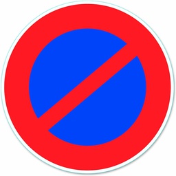[319579] DISQUE STATIONNEMENT INTERDIT PVC ADHESIF D280MM