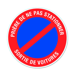 [319582] DISQUE SORTIE DE VOITURE PVC ADHESIF D280MM