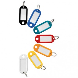 [319775] PORTE CLE ETQ L55 ASSORTI X7