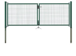 [41430] PORTAIL FORTINET VERT PIVOTANT DOUBLE 4M X H 1M95