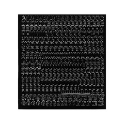 [324840] LOT 455 LETTRE+CHIFFRE+SYMBOL ADHESIFS NOIR 8MM