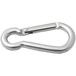 [320506] MOUSQUETON PORTE-CLES ALUMINIUM GRIS L50MM