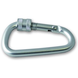 [320509] MOUSQUETON PORTE-CLES SECURITE ALUMINIUM GRIS L60MM