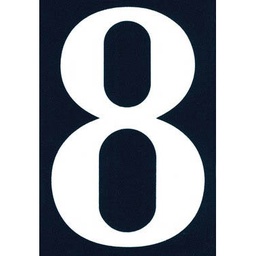 [320577] NUMERO DE RUE PVC ADHESIF 110X75MM - 8