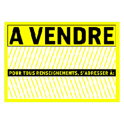 [320618] PANNEAU A VENDRE PVC ADHESIF 275X190MM