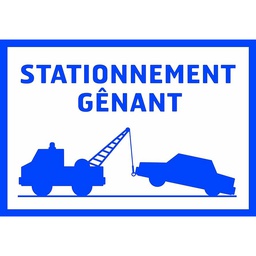 [320678] PANNEAU STATIONNEMENT GENANT PVC ADHESIF 275X190MM