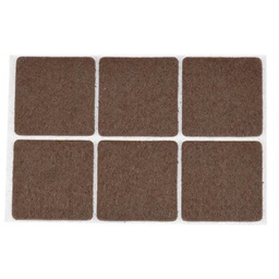 [320688] PATIN CARRE ADHESIF FEUTRE BR 32X32 X6