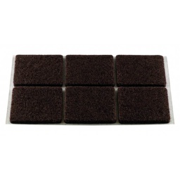[320705] PATIN CARRE ADHESIF FEUTRE BR 20X20 X12