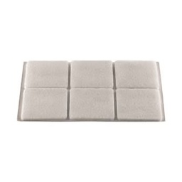 [320737] PATIN CARRE ADHESIF FEUTRE BL 20X20X12