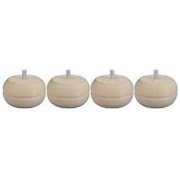 [320934] PIED BOULE D85 H50 HETRE BRUT FX4(P)