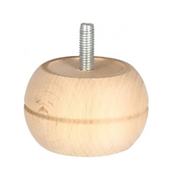 [324915] PIED BOULE C D65 H40 HETRE BRUT (P)