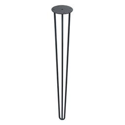 [321005] PIED FUSEAU INC D32 ACIER NOIR H710