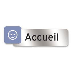 [321137] PLAQUE ACCUEIL POLYCARBONATE ADHESIVE 160X50MM