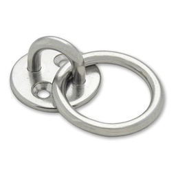 [321159] 2 PLATINES RONDES + ANNEAU INOX D5MMX30MM