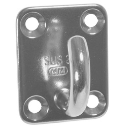 [321162] 2 PLATINES RECTANGULAIRES A CROCHET OUVERT INOX D6MM