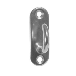 [321163] 2 PLATINES OVALES A CROCHET OUVERT INOX D6MM