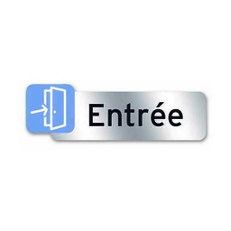 [321173] PLAQUE ENTREE POLYCARBONATE ADHESIVE 160X50MM