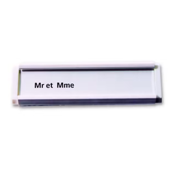 [321176] PLAQUETTE D IDENTITE PVC BLANC 94X28X8MM