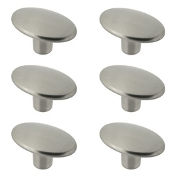 [321272] 2 BOUTONS DE MEUBLE COMETE ZAMAK NICKEL MAT 23X37