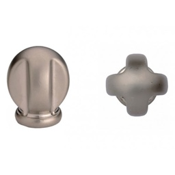 [321281] BOUTON DE MEUBLE CROIX ZAMAK CHROME MAT D20
