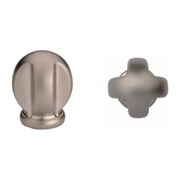 [321282] BOUTON DE MEUBLE CROIX ZAMAK CHROME MAT D29