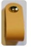 [321319] BOUTON DE MEUBLE TIRETTE CORAL CUIR BEIGE RIVET POLI