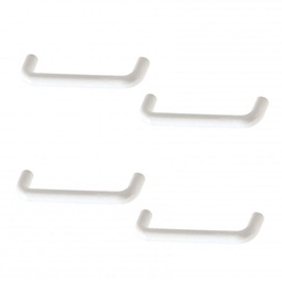 [324423] 4 POIGNEES DE MEUBLE FIL PLASTIQUE BLANC EA96MM