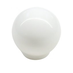 [321356] 6 BOUTONS DE MEUBLE BOULE PLASTIQUE BLANC D30MM