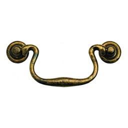 [321389] 2 POIGNEES DE MEUBLE TOMBANTE LAITON ROUILLE EA96