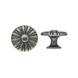 [321393] BOUTON DE MEUBLE LIBERTY ZAMAK FER PATINE D30