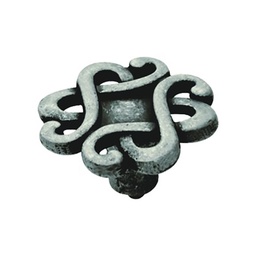 [321394] BOUTON DE MEUBLE DENTELLE ZAMAK VIEIL ARGENT D30