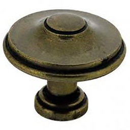 [321396] BOUTON DE MEUBLE LYONNAIS ZAMAK PATINE D30