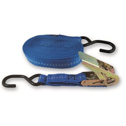 [321606] SANGLE PP AVEC TENDEUR A CLIQUET + 2S 130KG 25MMX5M