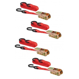 [321657] SET DE 4 SANGLES A CLIQUET 25MM X 4.50M CROCHET