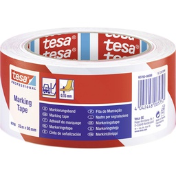 [321696] BANDE DE MASQUAGE POUR SOL 33M X 50MM ROUGE-BLANC