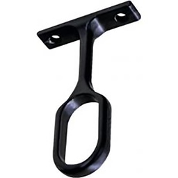 [321884] SUPPORT MILIEU FIXE OVALE 30X15 ZAMAK NOIR X1