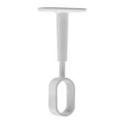 [321886] SUPPORT MILIEU REGLABLE OVALE 30X15 ZAMAK BLANC X1