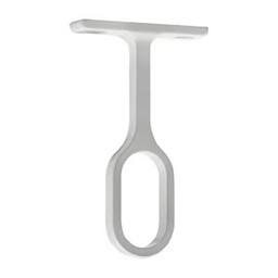 [321887] SUPPORT MILIEU FIXE OVALE 30X15 ZAMAK BLANC X1