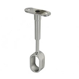 [321889] SUPPORT MILIEU REGLABLE OVALE 30X15 ZAMAK CHROME X1