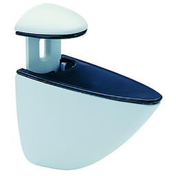 [321904] SUPPORT TABLETTE VERRE 16MM ZAMAC BLANC