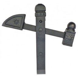 [323132] ARRET DE GRILLE A SCELLER, REF 25 POUR BOIS DE 42 NOIR